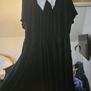 Torrid Black Dress with White Accent